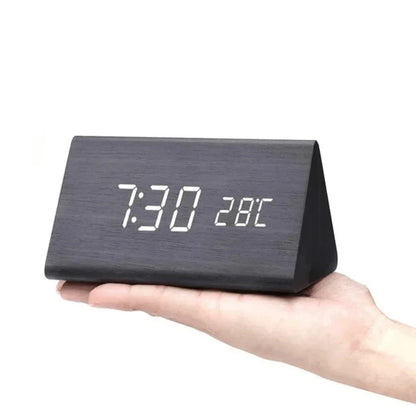 Digital Alarm Clock LED Display Temperature Reading
