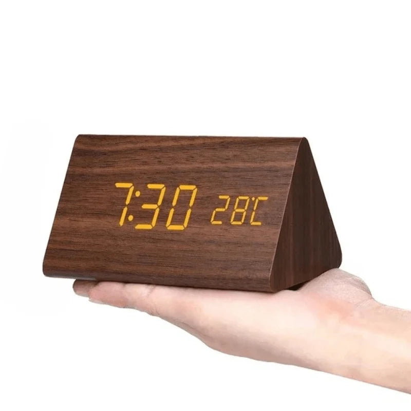 Digital Alarm Clock LED Display Temperature Reading
