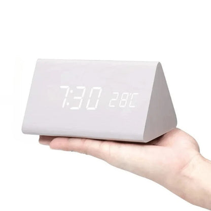 Digital Alarm Clock LED Display Temperature Reading