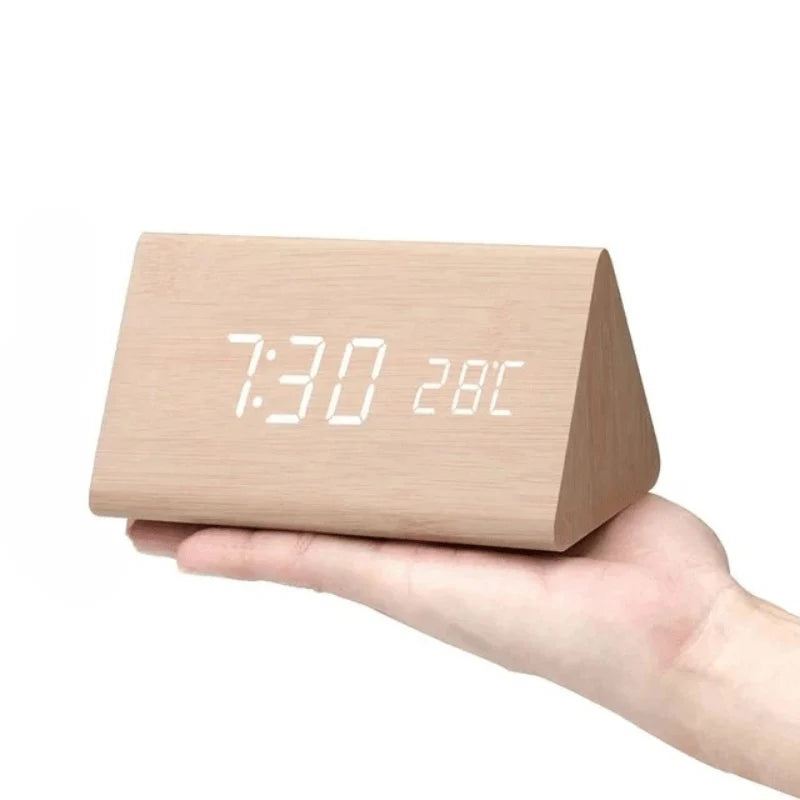 Digital Alarm Clock LED Display Temperature Reading
