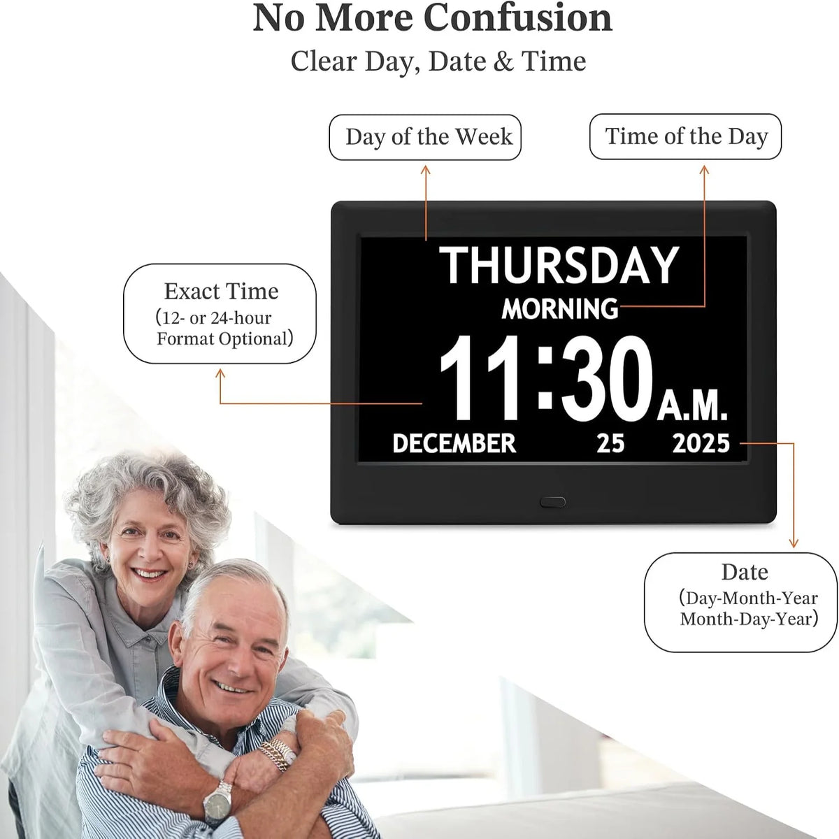 Digital Alarm Clock Large Display With 8 Activity Reminders