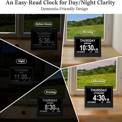 Digital Alarm Clock Large Display With 8 Activity Reminders