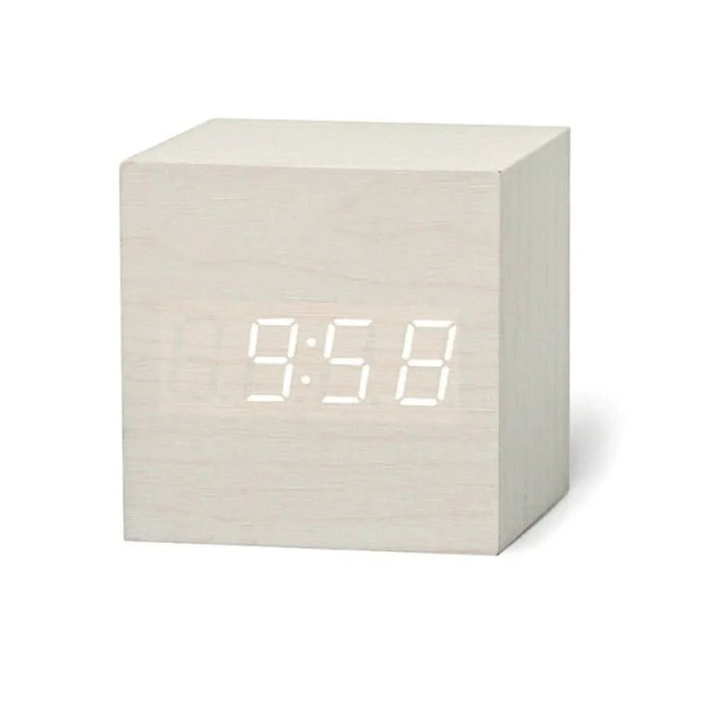 Digital Alarm Clock Temperature Display Adjustable Brightness & Night Mode