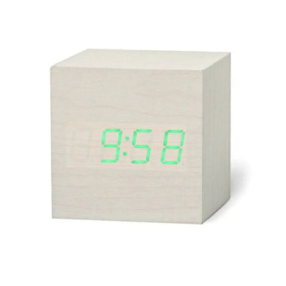 Digital Alarm Clock Temperature Display Adjustable Brightness & Night Mode