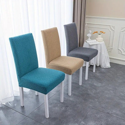 Dining Chair Cover Stretch Fit Jacquard Velvet Machine Washable