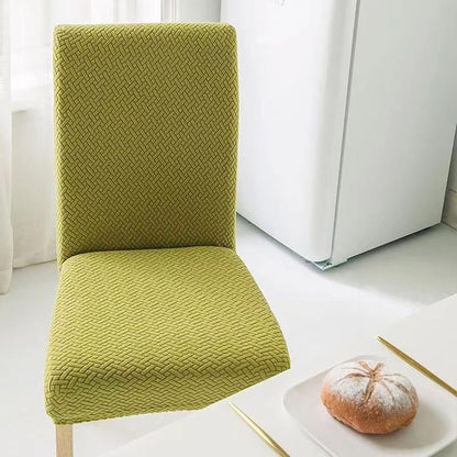 Dining Chair Cover Stretch Fit Jacquard Velvet Machine Washable