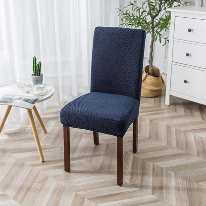 Dining Chair Cover Stretch Fit Jacquard Velvet Machine Washable