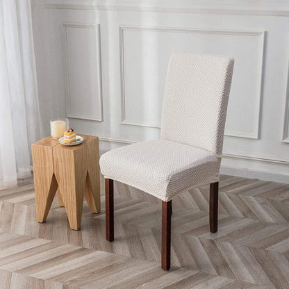 Dining Chair Cover Stretch Fit Jacquard Velvet Machine Washable