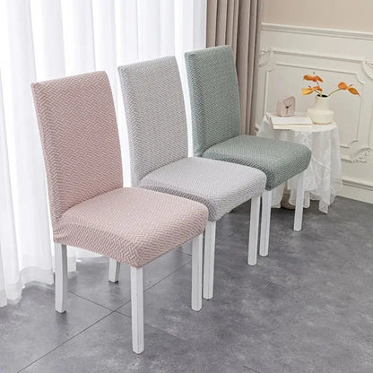 Dining Chair Cover Stretch Fit Jacquard Velvet Machine Washable