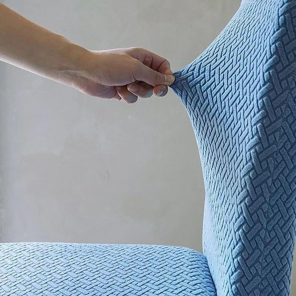 Dining Chair Cover Stretch Fit Jacquard Velvet Machine Washable