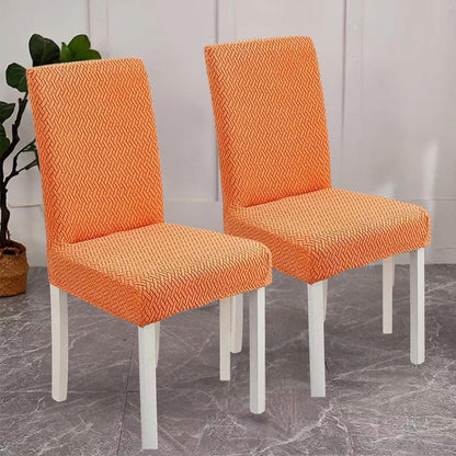 Dining Chair Cover Stretch Fit Jacquard Velvet Machine Washable