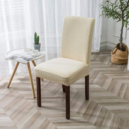 Dining Chair Cover Stretch Fit Jacquard Velvet Machine Washable