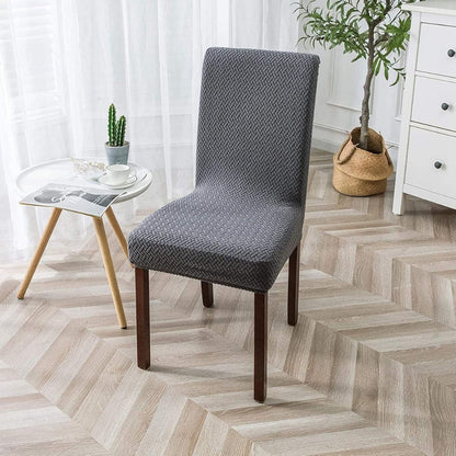 Dining Chair Cover Stretch Fit Jacquard Velvet Machine Washable