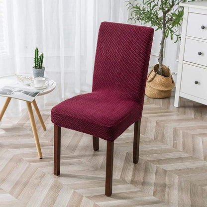 Dining Chair Cover Stretch Fit Jacquard Velvet Machine Washable
