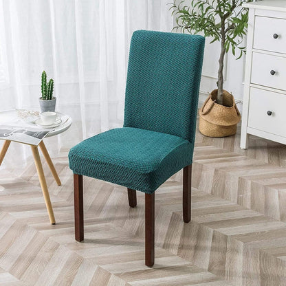 Dining Chair Cover Stretch Fit Jacquard Velvet Machine Washable