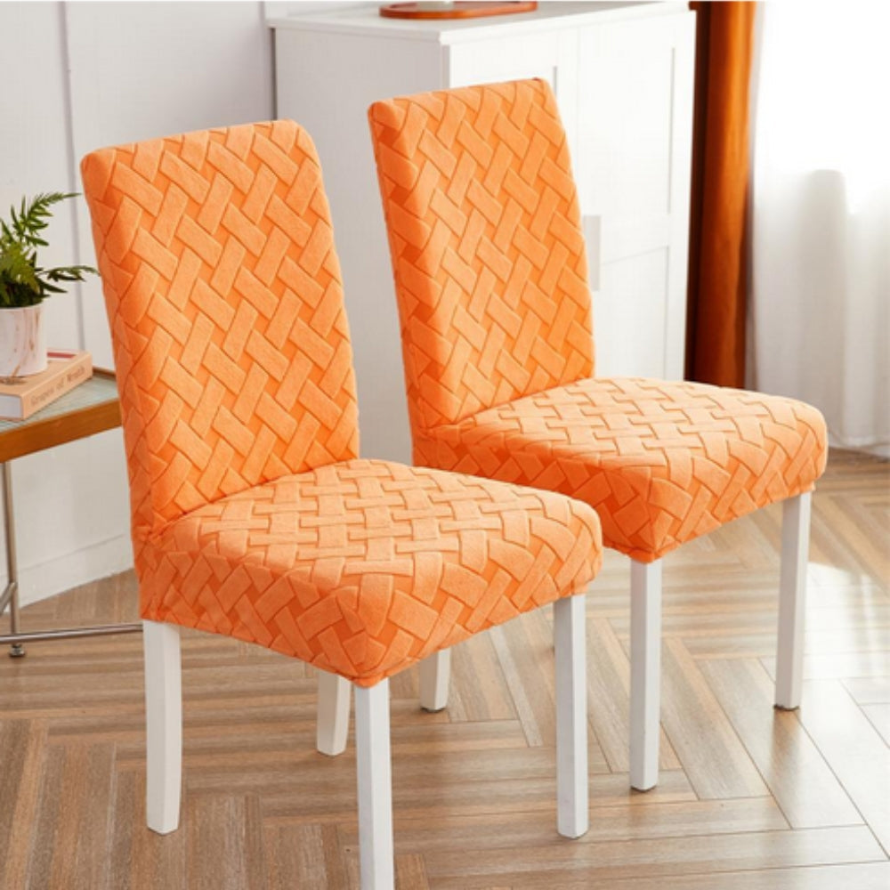 Dining Chair Cover Stretch Jacquard Snug Fit Machine Washable