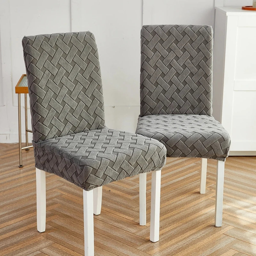 Dining Chair Cover Stretch Jacquard Snug Fit Machine Washable