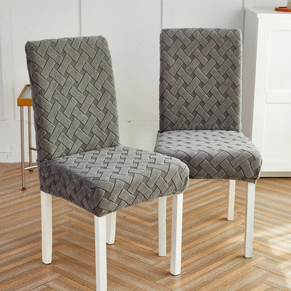 Dining Chair Cover Stretch Jacquard Snug Fit Machine Washable