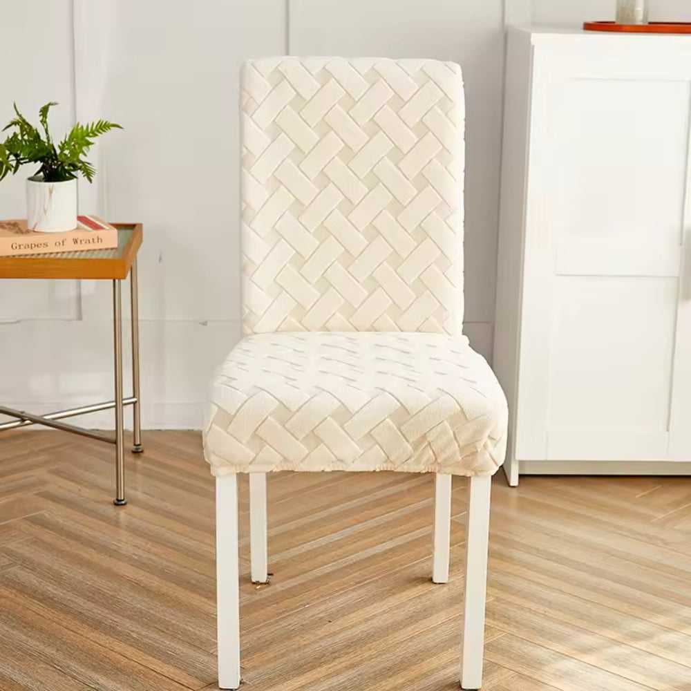 Dining Chair Cover Stretch Jacquard Snug Fit Machine Washable