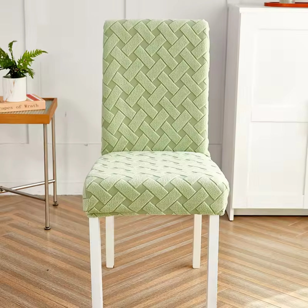 Dining Chair Cover Stretch Jacquard Snug Fit Machine Washable