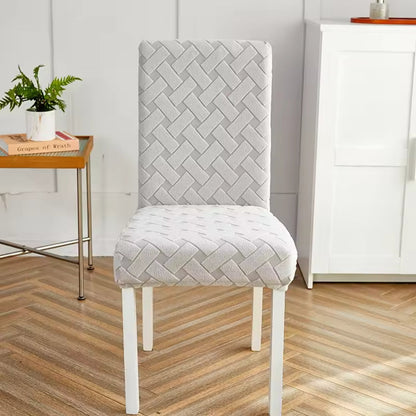 Dining Chair Cover Stretch Jacquard Snug Fit Machine Washable