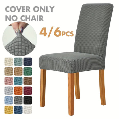Dining Chair Covers Parsons Fit Stretch Velvet & Machine-Washable
