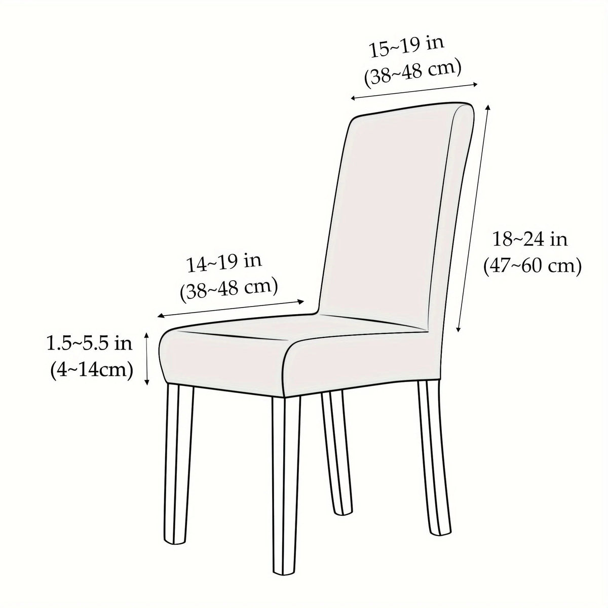 Dining Chair Covers Parsons Fit Stretch Velvet & Machine-Washable