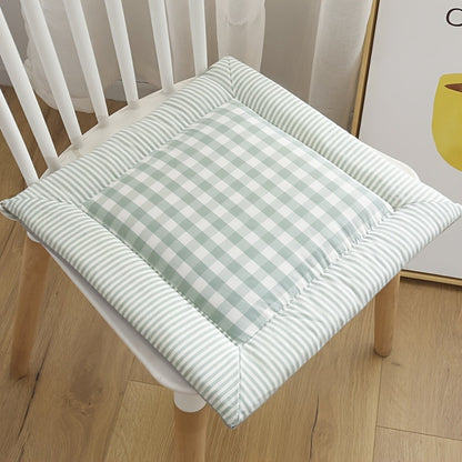 Dining Chair Cushion Plush Cotton Blend & Tie Straps