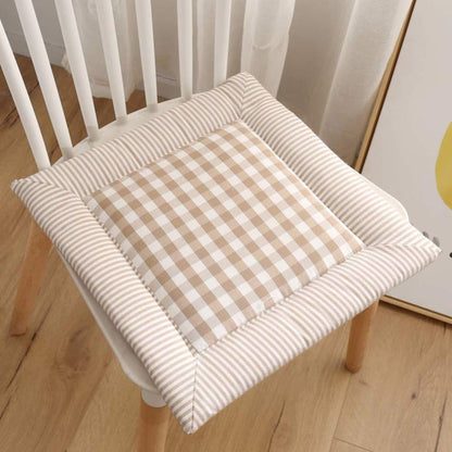 Dining Chair Cushion Plush Cotton Blend & Tie Straps