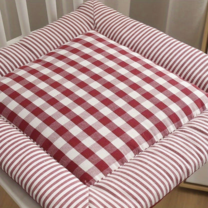 Dining Chair Cushion Plush Cotton Blend & Tie Straps