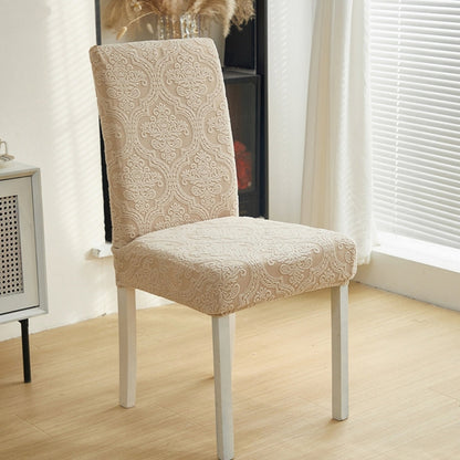 Dining Chair Seat Slipcover Stretch Jacquard Machine Washable