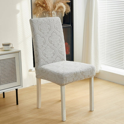Dining Chair Seat Slipcover Stretch Jacquard Machine Washable