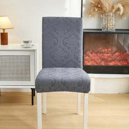 Dining Chair Seat Slipcover Stretch Jacquard Machine Washable