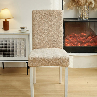 Dining Chair Seat Slipcover Stretch Jacquard Machine Washable