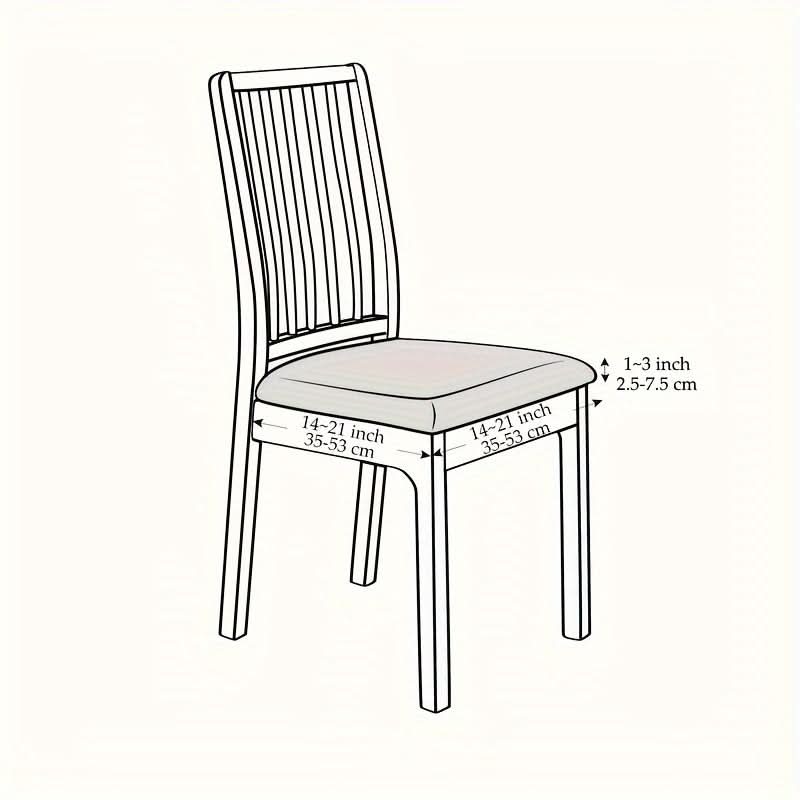 Dining Chair Slipcover Stretch Fit Jacquard Multi Pack
