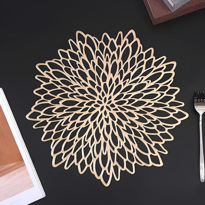 Dining Placemat Chrysanthemum Floral Heat-Resistant Non-Slip
