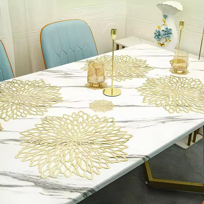 Dining Placemat Chrysanthemum Floral Heat-Resistant Non-Slip