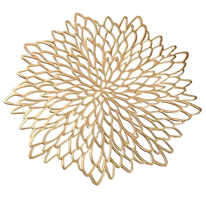 Dining Placemat Chrysanthemum Floral Heat-Resistant Non-Slip