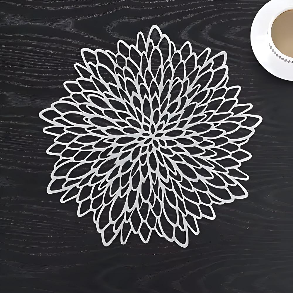 Dining Placemat Chrysanthemum Floral Heat-Resistant Non-Slip