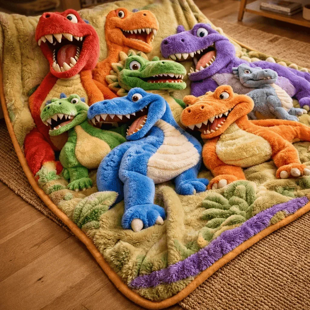 Dinosaur Blanket Ultra-Soft Plush 3D Printed Machine Washable