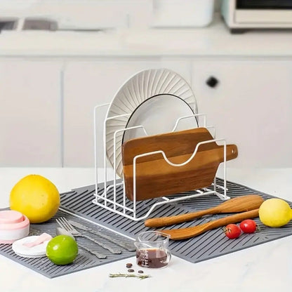 Dish Drying Mat Roll-Up Silicone Non-Slip & Dishwasher Safe