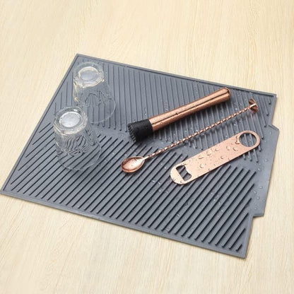 Dish Drying Mat Roll-Up Silicone Non-Slip & Dishwasher Safe