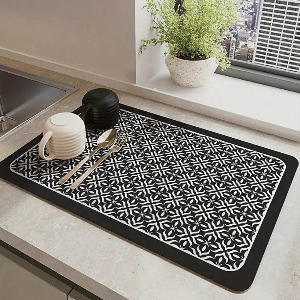 Dish Drying Mat Silicone Ultra-Absorbent & Quick-Drying