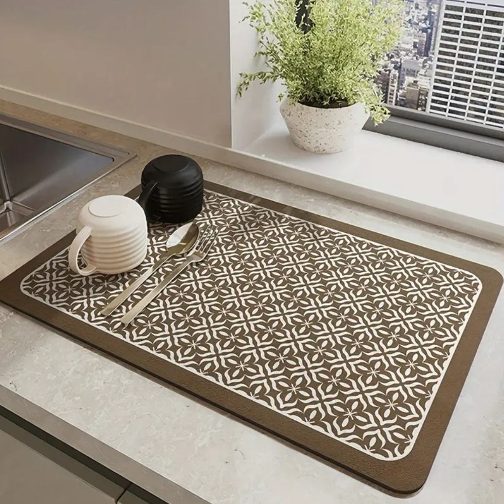 Dish Drying Mat Silicone Ultra-Absorbent & Quick-Drying