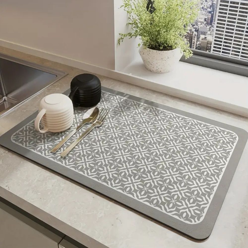Dish Drying Mat Silicone Ultra-Absorbent & Quick-Drying