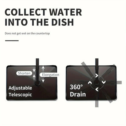 Dish Drying Rack Rust-Resistant Drip Tray & Cutlery Holder