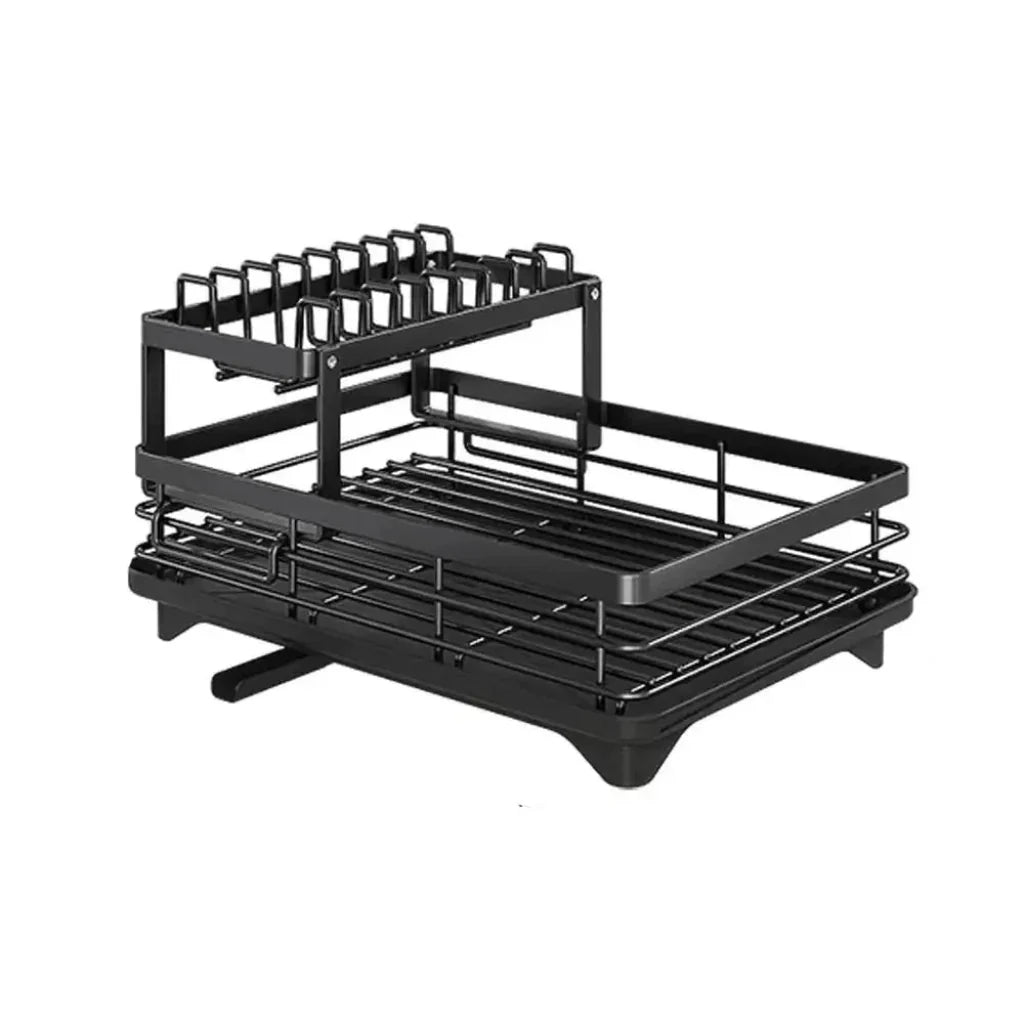 Dish Drying Rack Stainless Steel Foldable Space-Saving Design
