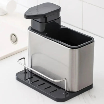 Dish Soap Dispenser & Utensil Rack Stainless Steel