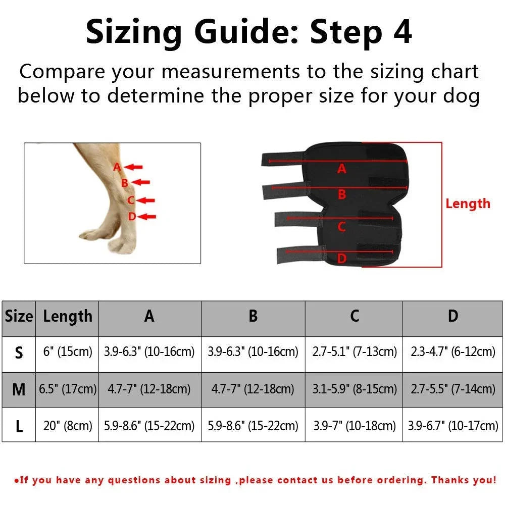 Dog Ankle Brace Compression Support Reflective Strips
