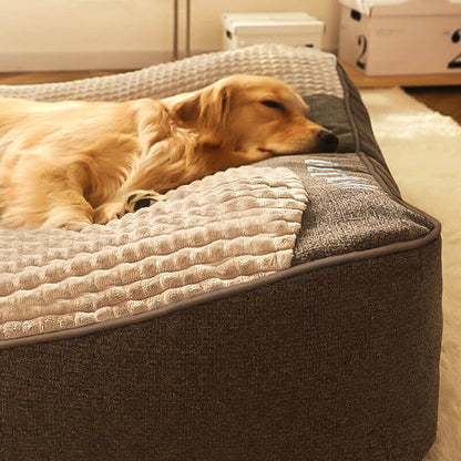 Dog Bed Orthopedic Raised Headrest Machine-Washable Cover